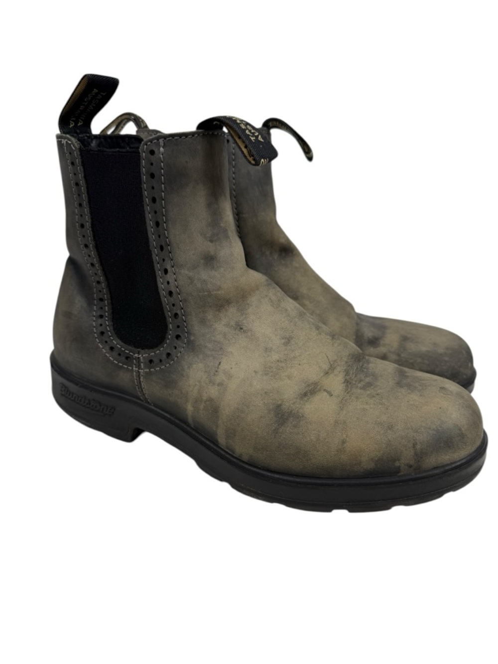 Blundstone Womens 1630 Pull On High Top Chelsea Boots Rustic Black Sz 9